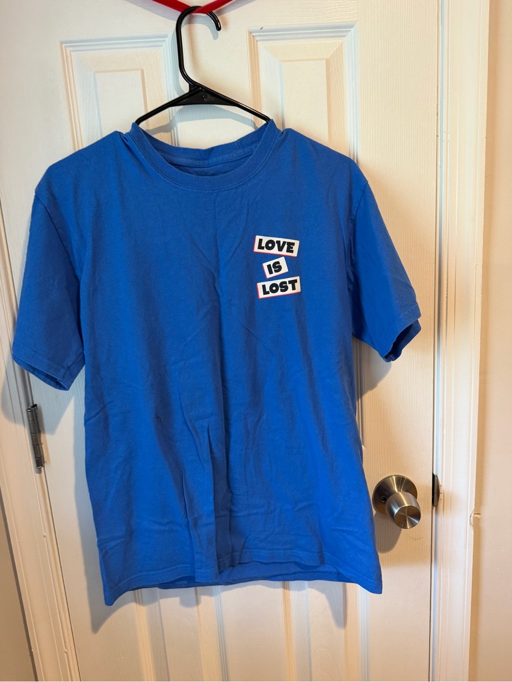 Empyre Royal Blue Graphic Tee with 'Love Is Lost' Chest Print